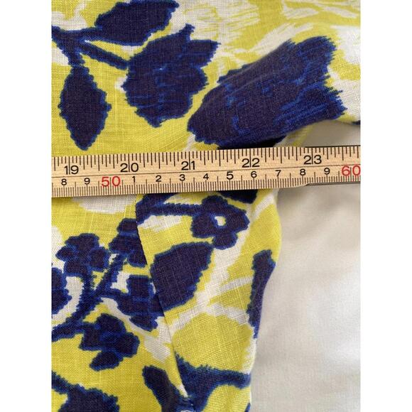 Tyler Boe Women's Blue/Yellow Floral Linen Shift Dress Sz S - Picture 6 of 9